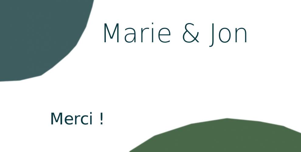 Liste de mariage de Jon et Marie